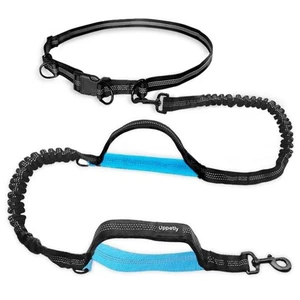 Hands Free Dog Running Leash with Adjustable Waist Belt, Dual Handle Elastic ... - Picture 1 of 8