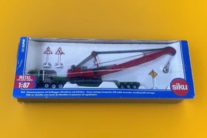 HEAVY HAULAGE TRANSPORTER & LIEBHERR CABLE EXCAVATOR 1/87 (HO) BY SIKU 1834 - Picture 1 of 18
