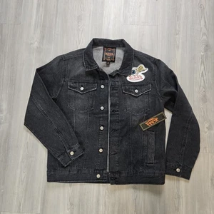 Von Dutch Grey Denim Jean Jacket Size Medium - Picture 1 of 8