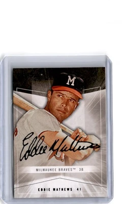 2005 SkyBox Autographics #83 Eddie Mathews #/750 - Image 1 of 2