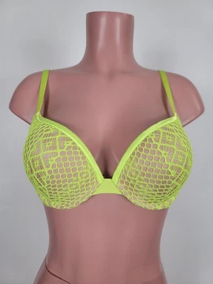 Sujetador con aros Victoria's Secret muy sexy push up 36C amarillo neón Foto 1 de 4