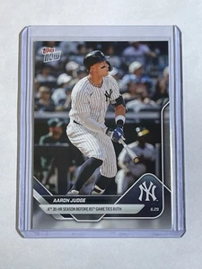 Aaron Judge 2025 Topps NOW #363 Yankees 4th 30 HR Season Before 85th Ties Ruth - Picture 1 of 2