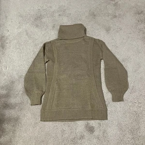 Robert Robert Tan Mohair Preppy Turtleneck Winter Sweater Women's Size Small - Picture 1 of 3