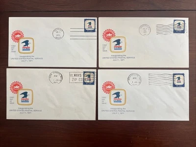 1396 USPS Inauguration - Set of 4 different postmarks FDC Jul 1, 1971 (lot 2) - Image 1 of 2