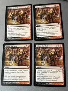 Poison The Well X4 Shadowmoor Ex Condition See Pics Front Back - Picture 1 of 9