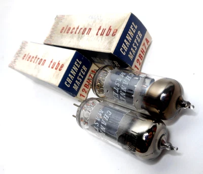 Matched Balanced PAIR Panasonic Channel Master Japan 12BH7A Tubes - Test NOS - Image 1 of 3