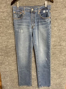 Levi's 501 Button Fly Boys Size 16 28x30 Blue Medium Wash - Picture 1 of 9