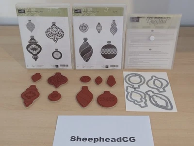 Stampin' Up! Ornament Keepsakes Stamp Double Set of 9 + Matching Framelits Dies - Image 1 of 4