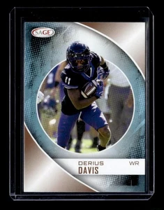 Derius Davis 2023 Sage GOLD #110 TCU Horned Frogs FOOTBALL ROOKIE 1ST RC - Picture 1 of 2
