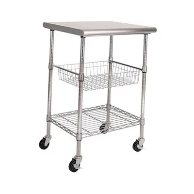  Isla de mesa de trabajo comercial 24" W x 20" D x 36" H tapa de acero inoxidable Nsf Foto 1 de 4