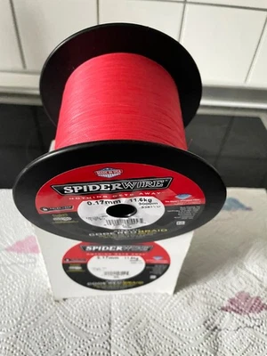 200 M NEU Spiderwire Code Red Geflochtene Schnur 0,17 Geflecht Angeln Zander TOP - Bild 1 von 3