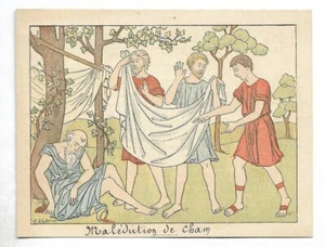 Fluch von Cham -- Heilige Geschichte - Chromo - Trade card - Bild 1 von 2
