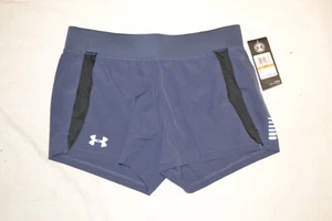 Under Armour Women's HeatGear SpeedPocket Running Short 1342856-497 SZ SM S - Picture 1 of 2