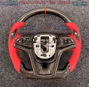 Real Carbon Fiber NAPA Leather Steering Wheel For 2012-2015 Chevrolet Camaro ZL1 - Picture 1 of 4