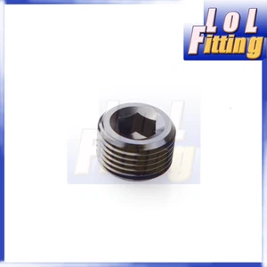 1/4" NPT Thread Allen Socket Pipe Plug Aluminum Black - Picture 1 of 3