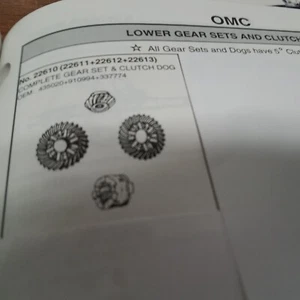OMC STRINGER L/U GLM # 22610  GEARSET WITH CLUTCH DOG FOR SOME 1982 1986 I/O'S - Picture 1 of 4