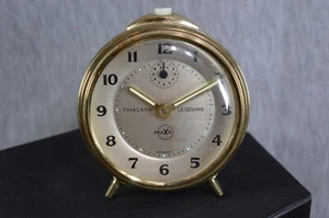 ALTER TISCH WECKER - PRAXIS - MIT MESSING GEHÄUSE - 50er JAHRE DESIGN - Bild 1 von 6