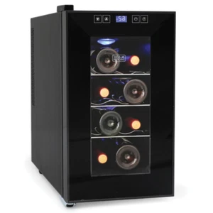 WINE CELLAR FRIDGE 8 Bottle Refrigerator Cooler with LED Display Black - Picture 1 of 10