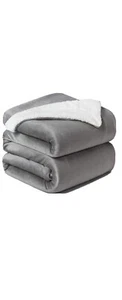 BEDSURE Sherpa Decke 220x240 Couchdecke Sofa Kuscheldecke Groß XXL - Bild 1 von 3