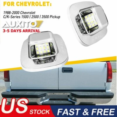 Luz LED completa de matrícula para camioneta Chevy C/K 1500 2500 3500 BISEL CROMADO Foto 1 de 4