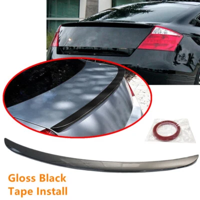 Fit For Honda Accord Coupe 2008-2012 Gloss Black Rear Trunk Lip Spoiler Wing Foto 1 de 4
