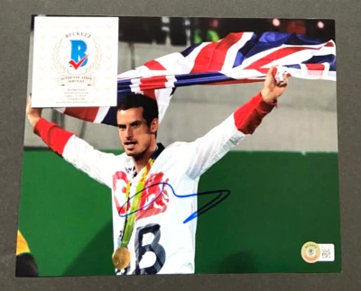 FOTO 8X10 FIRMADA POR ANDY MURRAY WIMBLEDON OLÍMPICOS DE LONDRES FRANCÉS RIO TENIS BAJO B Foto 1 de 2