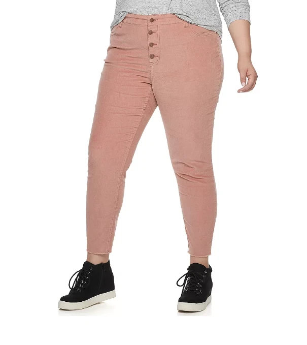 Juniors' Plus Size Unionbay Stretch Corduroy Skinny Ankle Pants () - Image 1 of 3