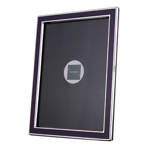 CATORS Silver - UV Enamel Hallmarked Sterling Silver Photo / Picture Frame, 6x4 - Picture 1 of 6