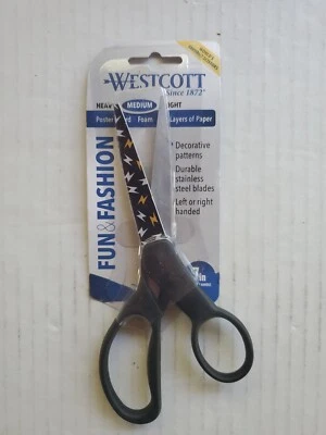 Tijeras rectas divertidas y de moda para estudiantes Westcott de 7", Lightning (16401-030) Foto 1 de 3
