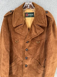 Vintage 70er McGregor Car Coat Herren L 42 schwere Cordjacke üppiges Braun - Bild 1 von 10