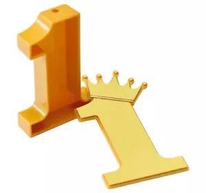 FIRST BIRTHDAY*# 1*GOLD CROWN*DecoPac*CAKE Decorating Topper*Party*KEEPSAKE BOX* - Picture 1 of 4