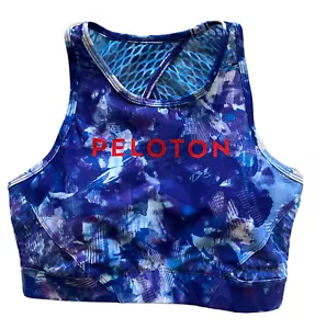 Sujetador deportivo Peloton para mujer azul movimientos cuello alto nuevo con etiquetas pequeño - Imagen 1 de 7