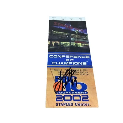 Boleto de baloncesto Arizona Wildcat 2002 firmado por Luke Walton PAC 12  Foto 1 de 4