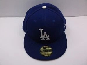 New Era 59Fifty Cap Men/ Women Basic LA Los Angeles Dodgers Light Royal Blue Hat - Picture 1 of 6