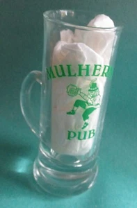 Muhern's Pub - Leprechaun With a Glass of Beer Tall Shot Glass / Beer Stein - Picture 1 of 3