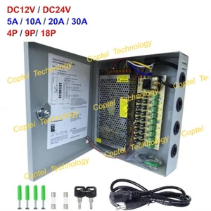 CCTV DVR Verteiler Netzteil Box DC12V DC24V 5A 10A 20A 30A 4-P 9-P 18-P - Bild 1 von 13