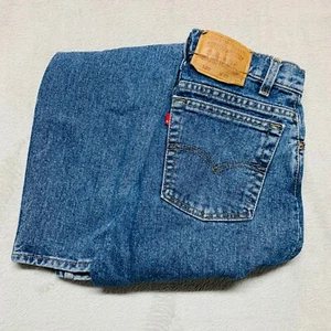 Vintage Levis 550 Jeans 29x32 (Fits 29x31) Mid Wash Blank Tab Denim Made USA 90s - Picture 1 of 14