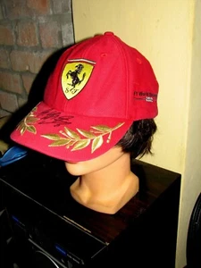 Vintage Ferrari Dekra formula1 racing team cotton podium  hat cap Schumacher '90 - Imagen 1 de 2