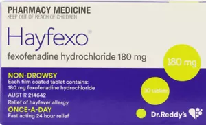 HAYFEXO FEXOFENADINE 180MG GENERIC FEXIT FEXO TABLET Hayfever Allergy - Picture 1 of 10