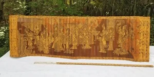Vintage chinesische japanische Schriftrolle Slip Kalligraphie Kunst groß 46" seltene Chinoiserie - Bild 1 von 24
