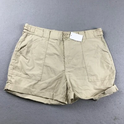 Sanctuary Shorts Womens XL Beige Flat Front Cuffed Crew Short NWT - Image 1 of 4