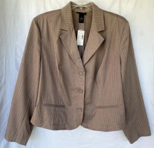 LANE BRYANT..BRAUN..GESCHNITTEN..BLAZER / JACKE..NEUE ETIKETT ($ 69).. GRÖSSE PLUS 24 - Bild 1 von 4