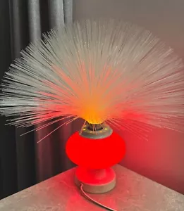 Vintage DDR VEB Mid Century Space Age Nachtlampe Fiber Germany Dekor Schirm Lampe - Bild 1 von 10