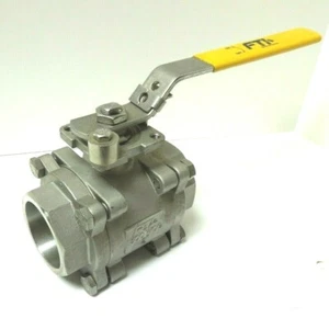 2-1/2" Socket-Weld 1500 wog 316S/S Ball Valve 3-PC Body, Full Port, LL <188WH - Picture 1 of 3