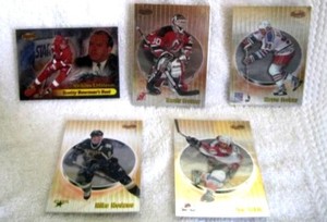 Wayne Gretzky,Brodeur,Modeno,Sakic,Thorton,Lidstrom 1998-99 Bowman Best 6 Cards
