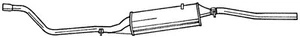 55 cv Silenziatore posteriore per VW Derby 80, 86C 1.3 1272 cc 40 KW 55 CV - Imagen 1 de 1