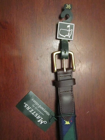 Vineyard Vines 2023 Masters Augusta National Golf Belt NWT Navy Green 36 Cover