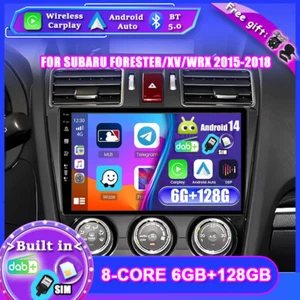 PER SUBARU FORESTER/XV/WRX 2012-18 Android 14 autoradio GPS DAB+HDMI 128G - Foto 1 di 18