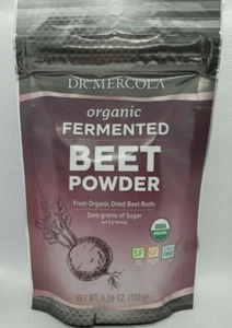Dr. Mercola Organic Fermented Beet Root Powder [ZERO SUGAR] 5.29 oz. - Picture 1 of 2