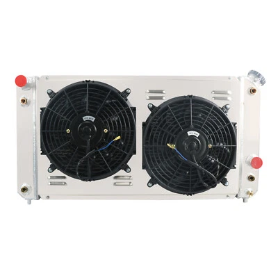 4Row Radiator&Shroud Fan fit 1986-2005 Chevrolet S10 Blazer C1500 GMC Jimmy LS - Image 1 of 4